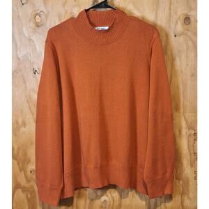 NWT Old Navy Sweater Womens XXL Rust Orange Mock Neck Layering Corpcore GirlBoss